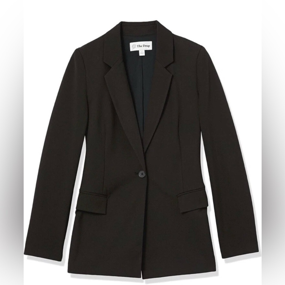 The Drop Women’s Blake Long Blazer in Black; Size Small